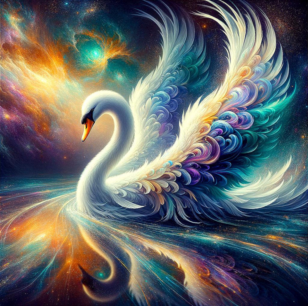 "Astral swan in the cosmic ocean" _ (240608)