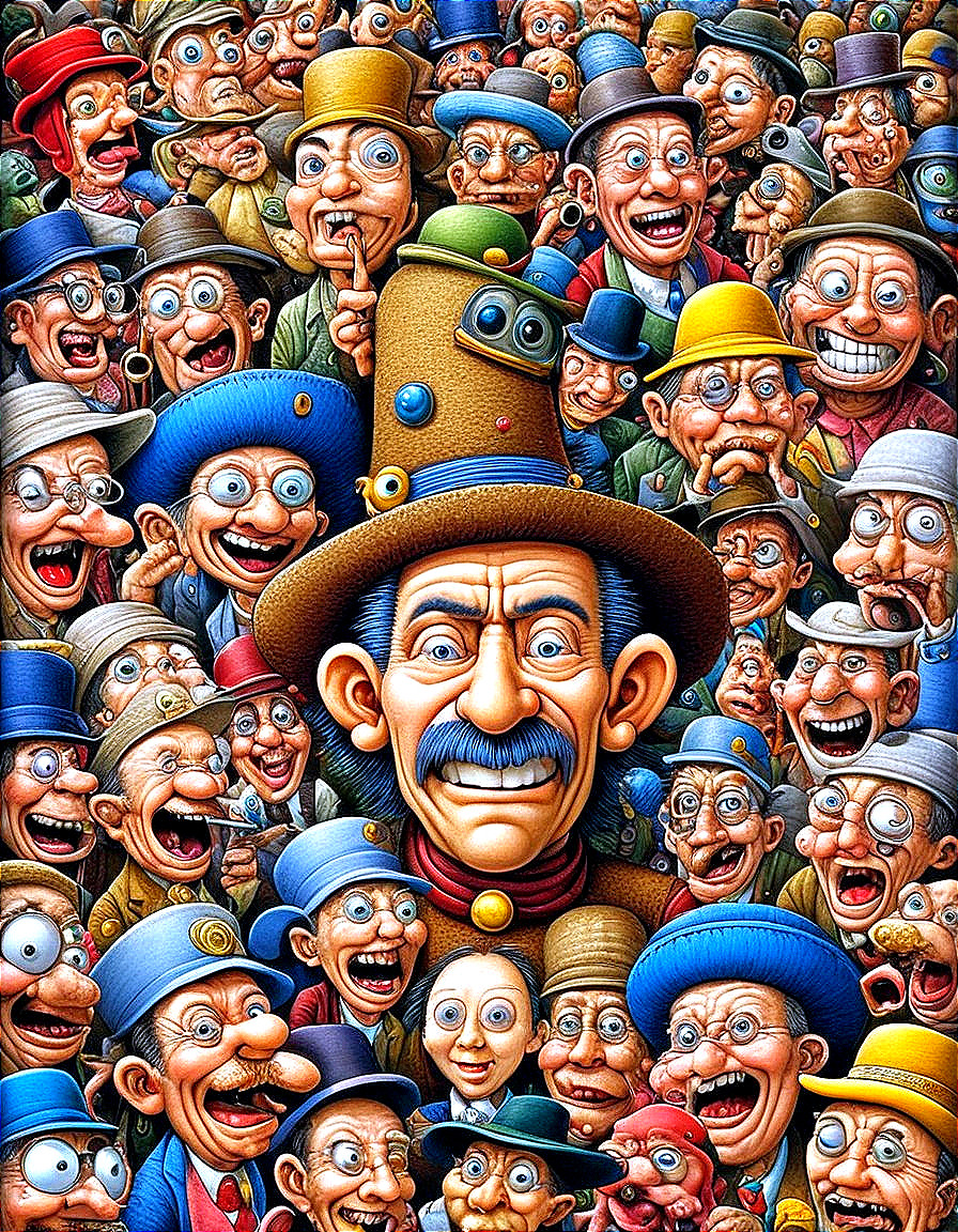 Colorful Illustration of Joyful Diverse Characters