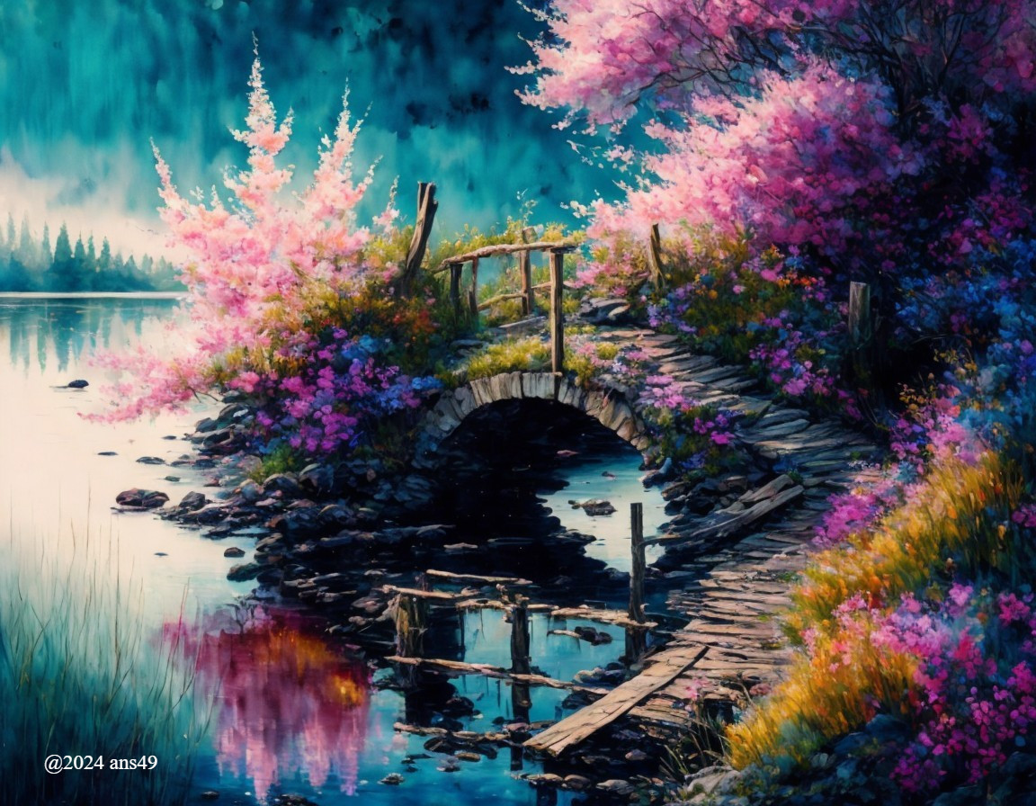 Enchanted Bridge: A Hyperrealistic Masterpiece