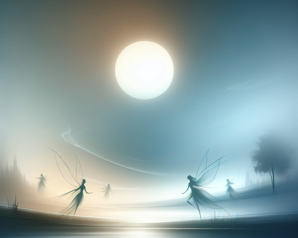 Ethereal Fairies in a Dreamlike Landscape Scene