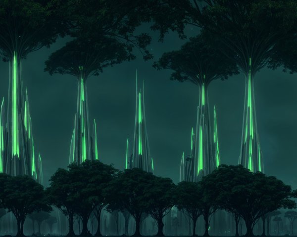 Crystalline Structures in a Twilight Forest Landscape