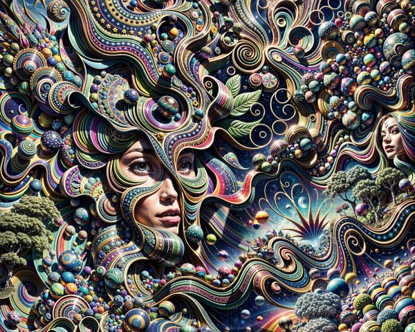 Vibrant Tapestry of Colors and Cosmic Elements