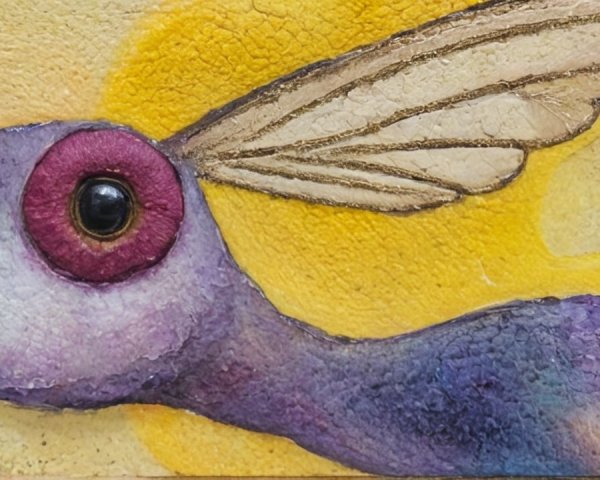 Colorful Rabbit with Oversized Wings in Dreamlike Setting