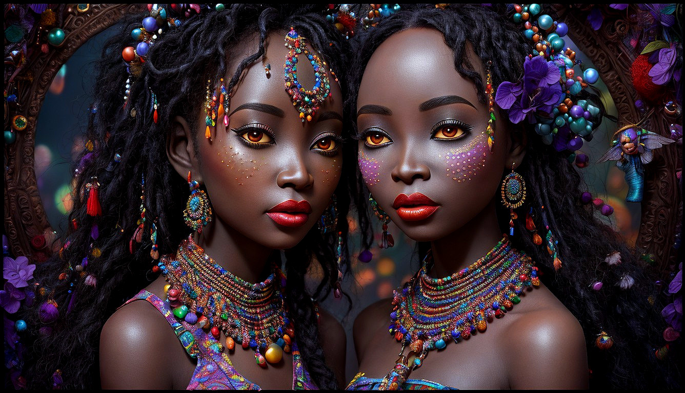 Intricate Dolls with Colorful Hairstyles and Outfits