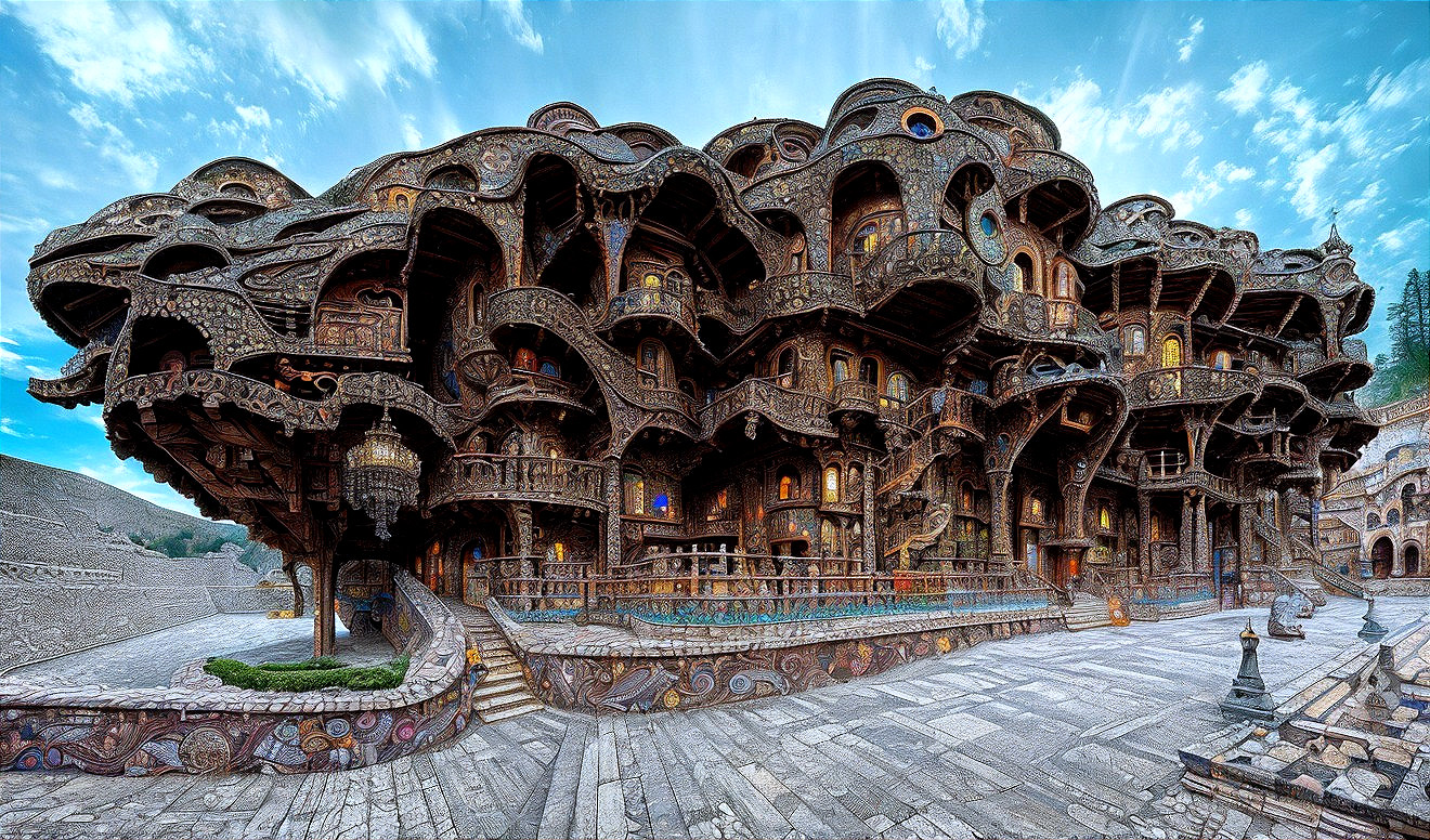 Intricately Designed Surreal Architectural Structure