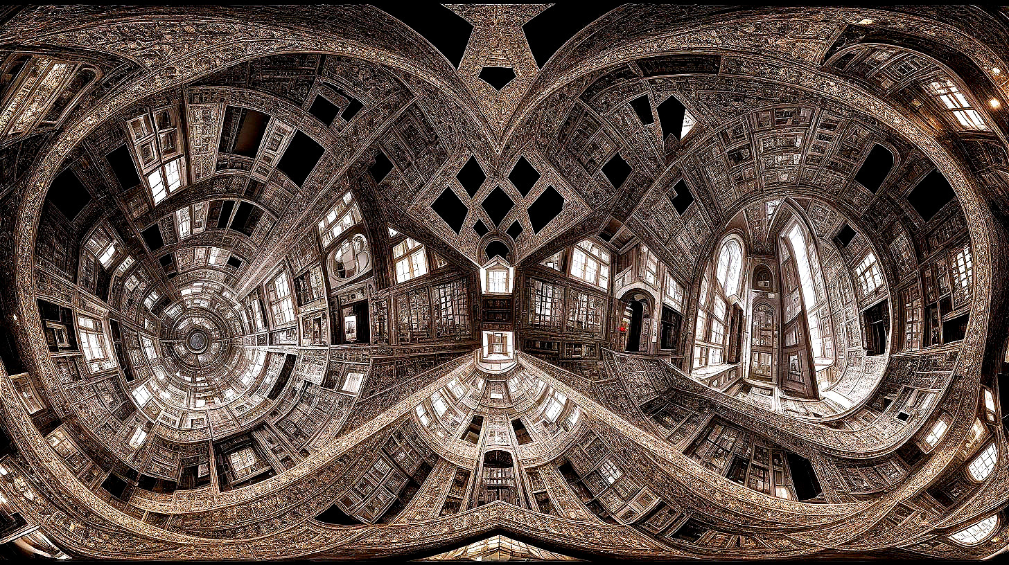 Intricate Interior with Ornate Architectural Details