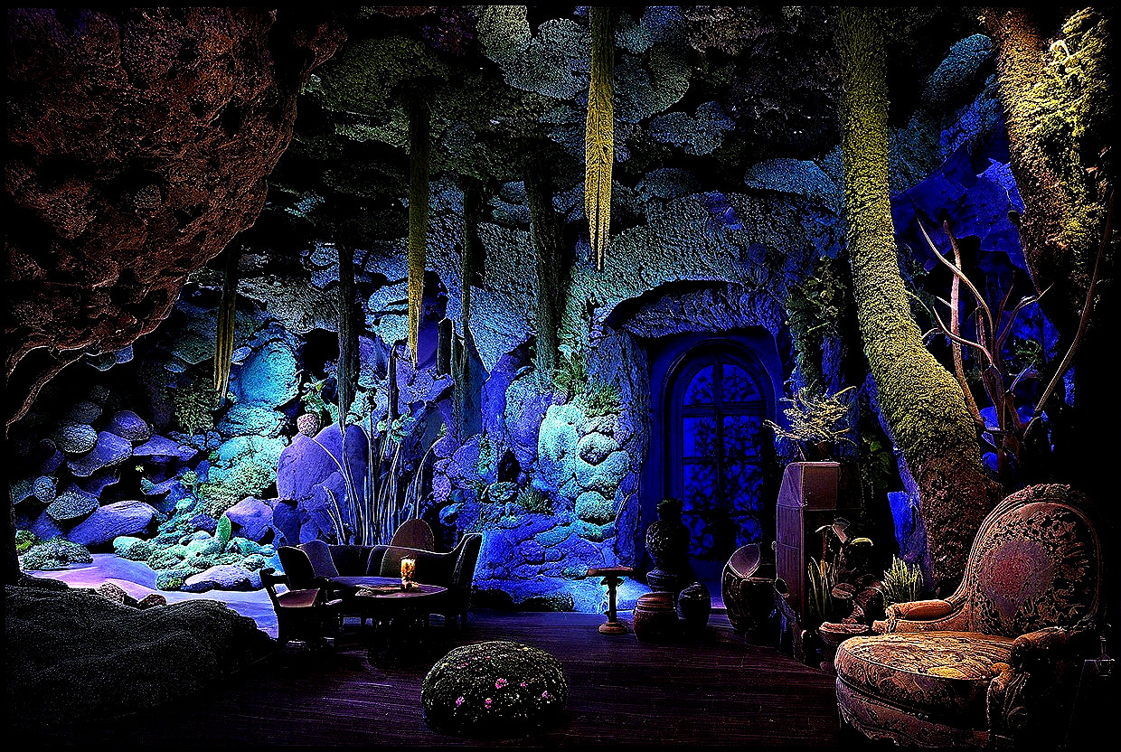 Surreal Cave-Like Interior with Organic Textures