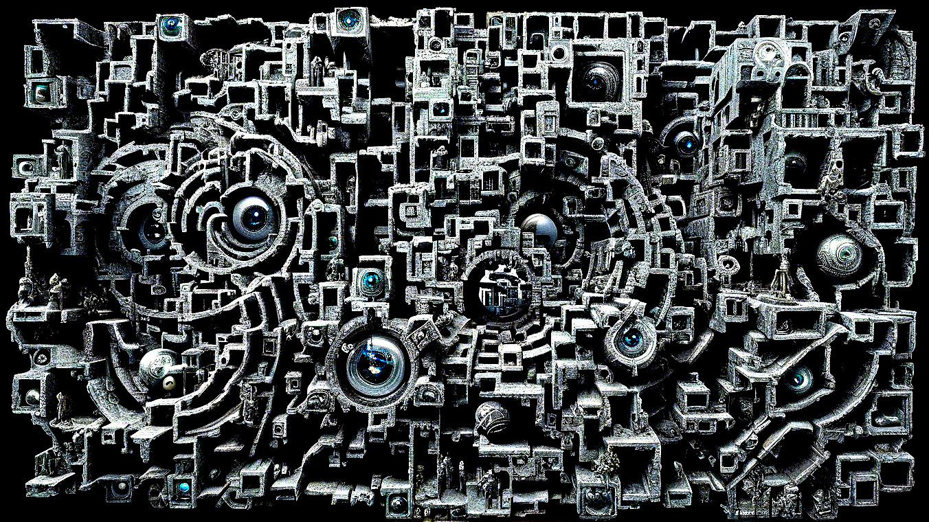 Abstract Geometric Design with Circular and Angular Shapes