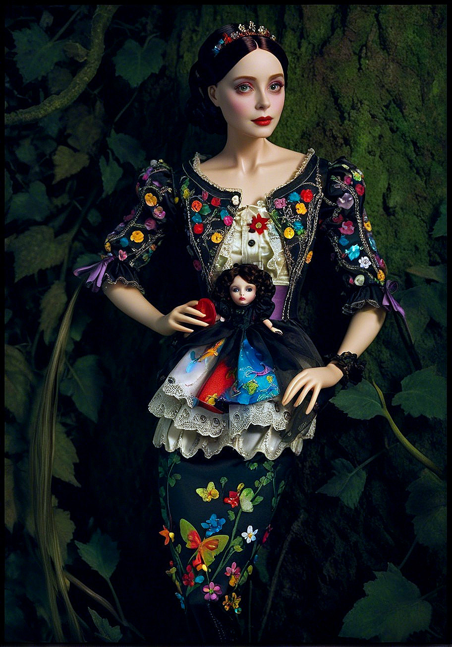 Intricately Crafted Doll in Whimsical Setting