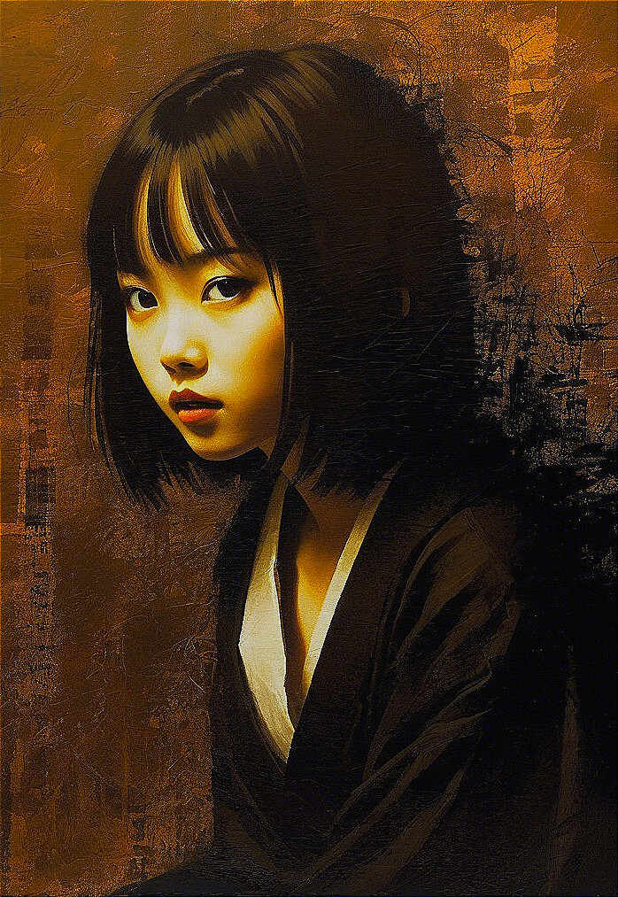 Portrait of a Young Girl with Introspective Expression