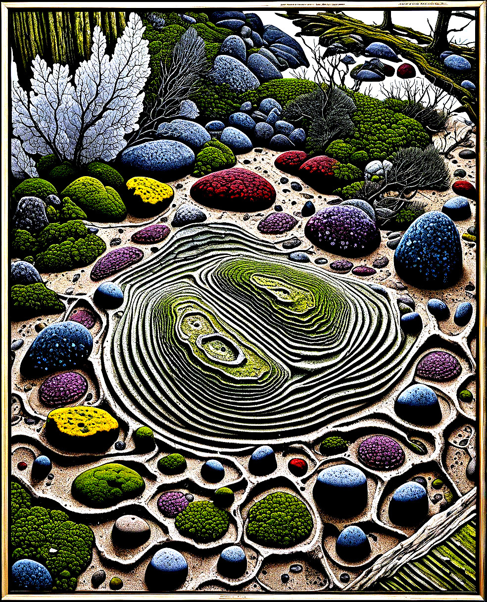 Vibrant Landscape of Multicolored Stones and Pebbles