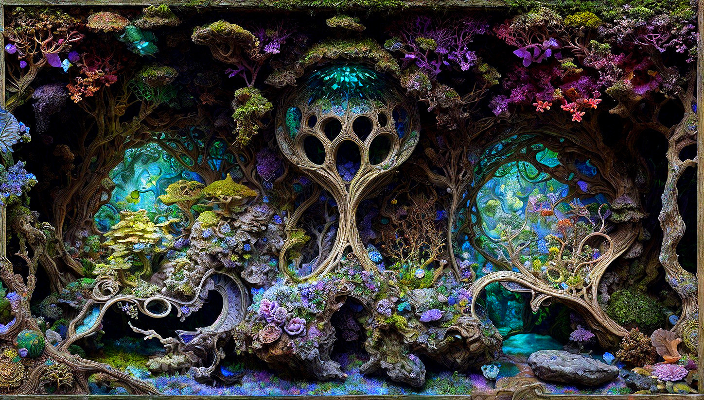 Vibrant Underwater Scene with Coral and Sea Creatures