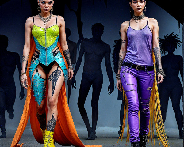 Striking Individuals in Futuristic and Edgy Fashion