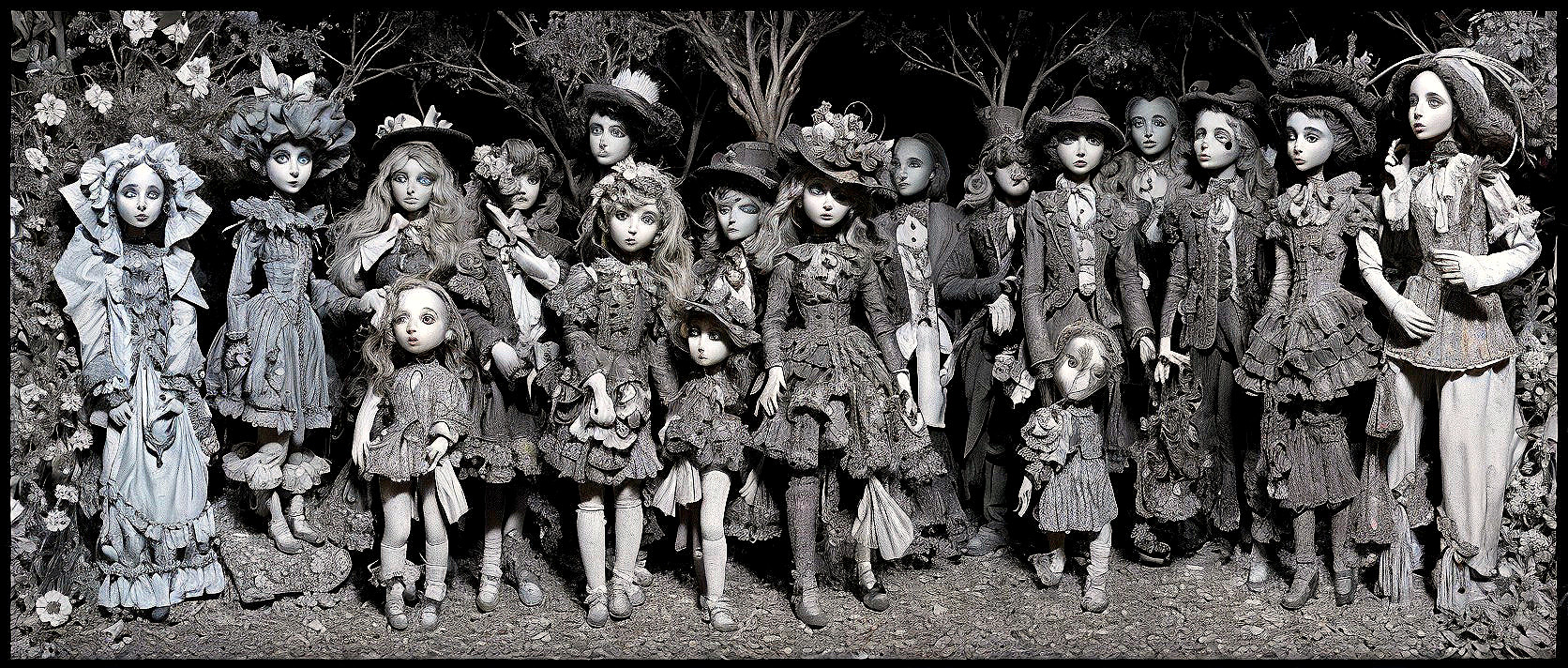 Vintage Dolls Collection with Eerie Antique Charm