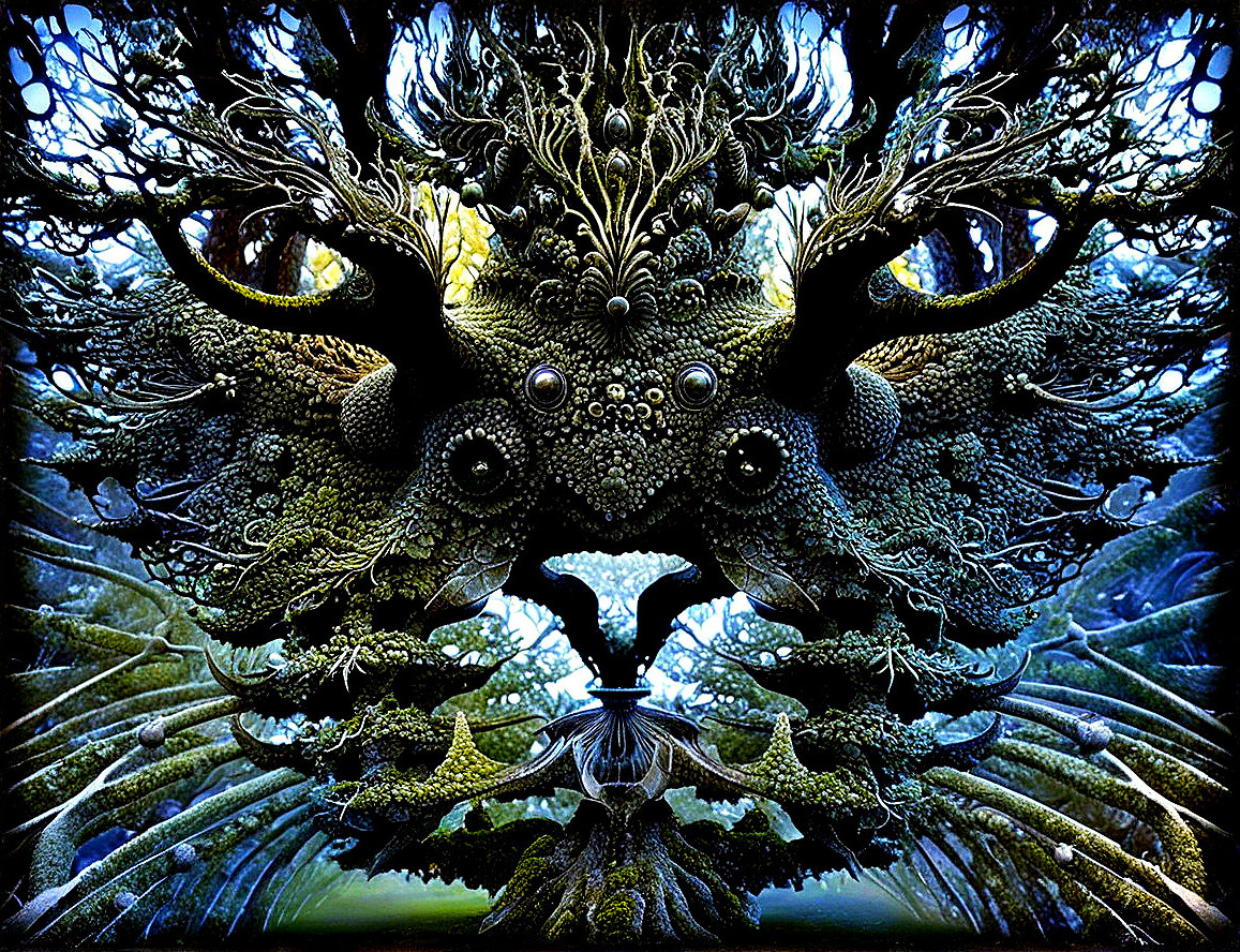 Fantastical Creature with Organic Textures and Colors