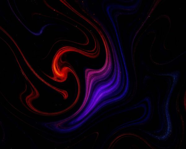 Close-Up Abstract Fluid Art with Vibrant Colors