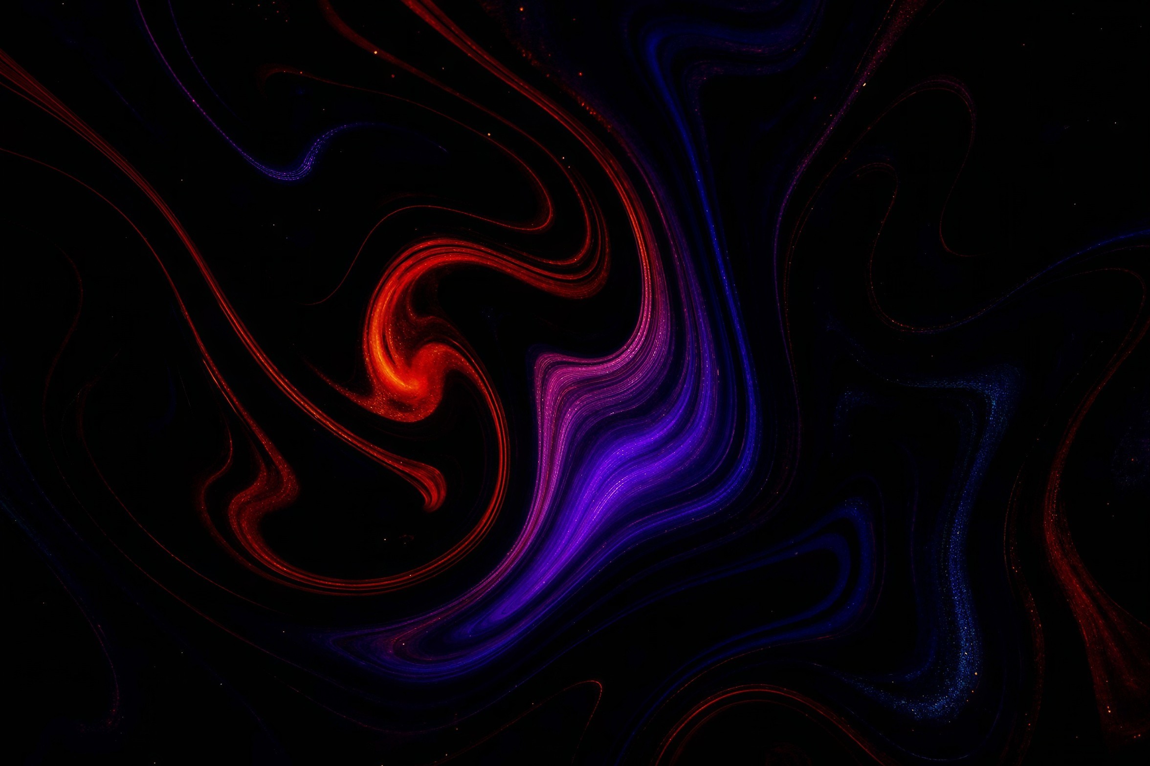 Close-Up Abstract Fluid Art with Vibrant Colors