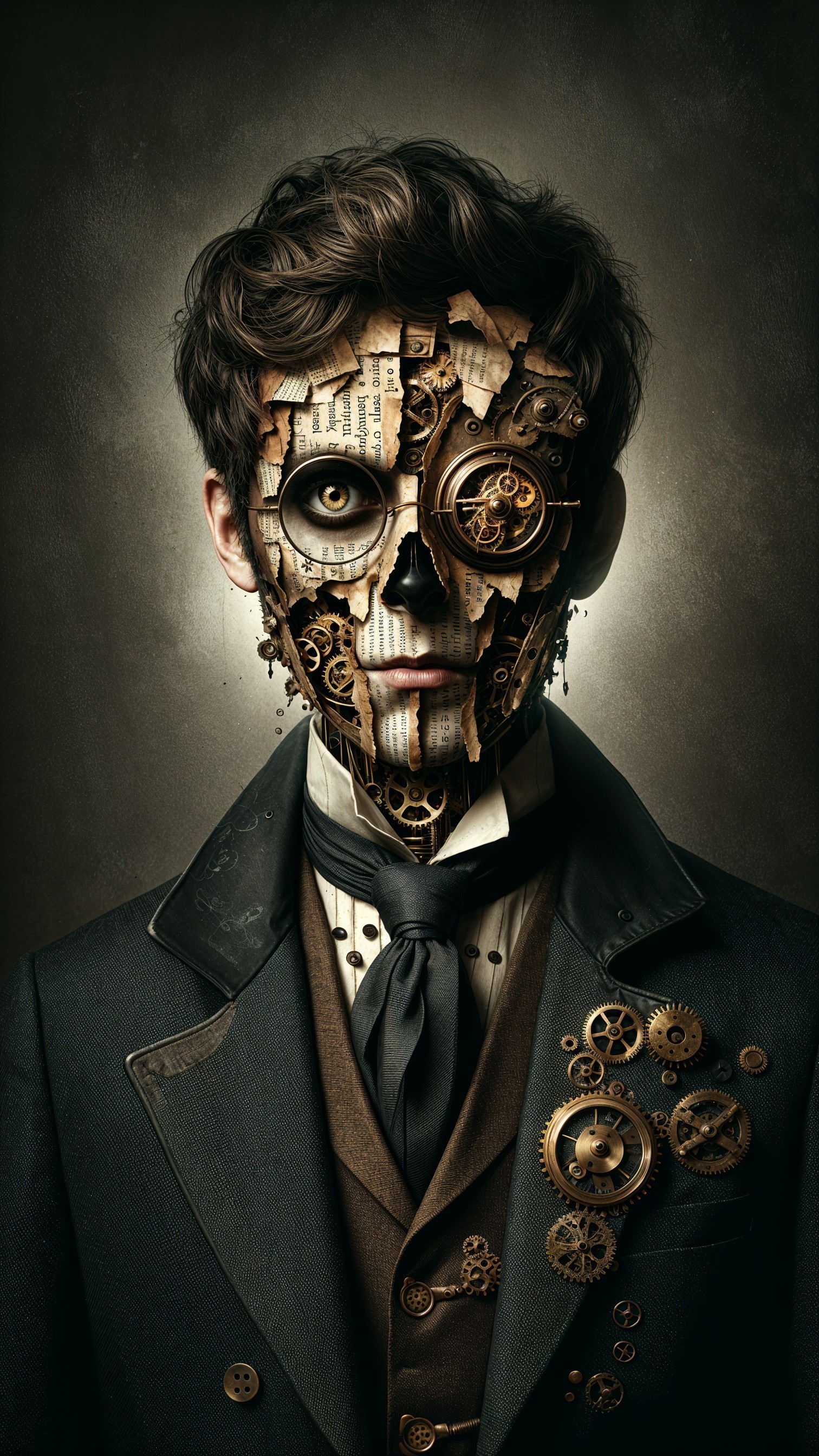 Steampunk Fantasy Character with Clockwork Mask