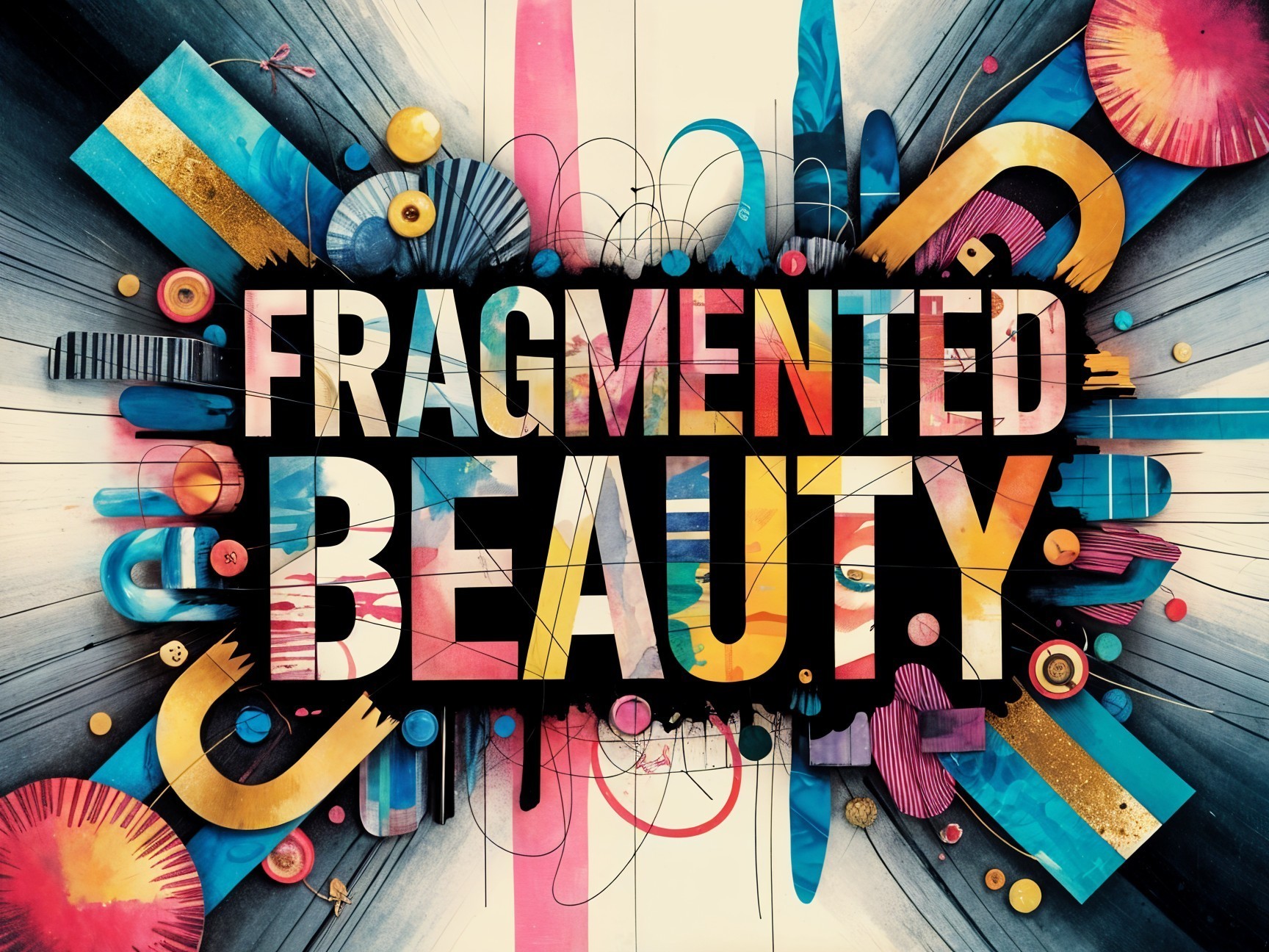 Fragmented Beauty in Vibrant Colors and Abstract Shapes