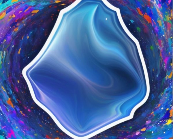 Abstract Blue Wave Design with Cosmic Background