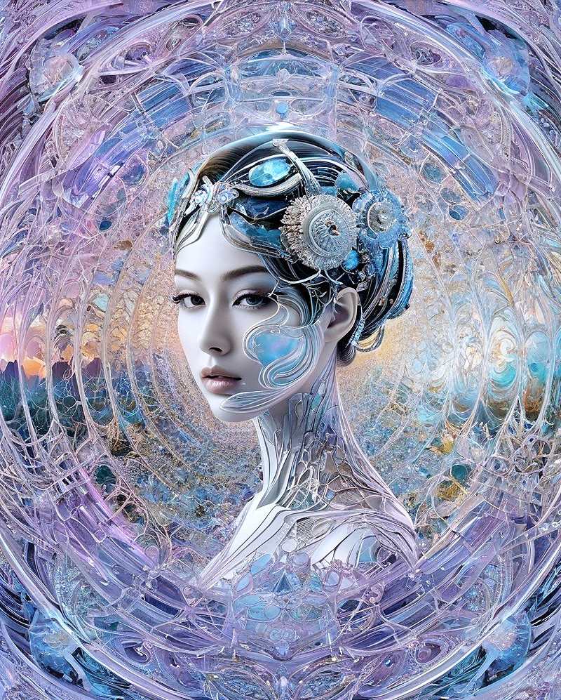 Surreal Portrait of a Woman with Ethereal Design