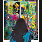 Person with Long Hair by a Large Window View