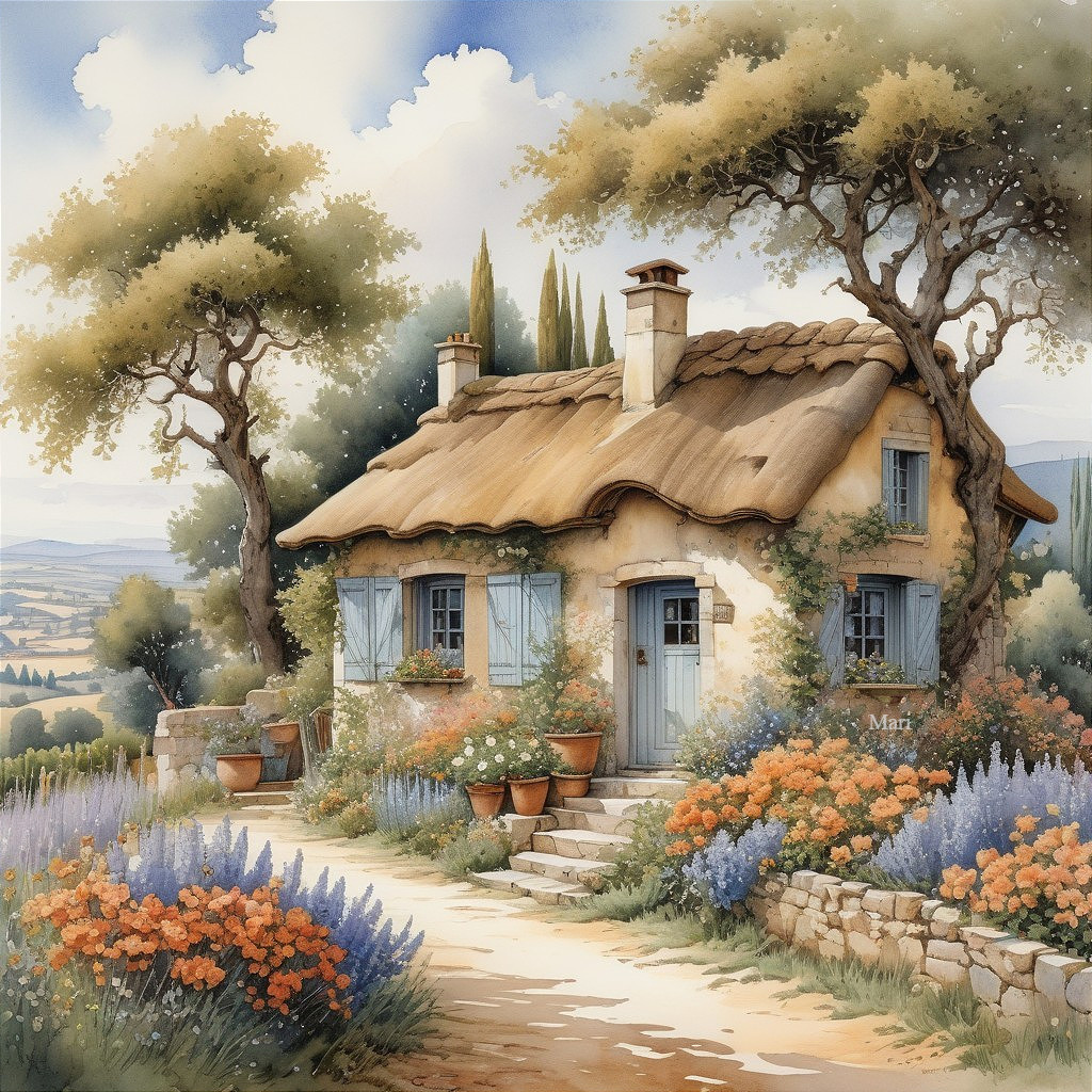 Charming Countryside Cottage Surrounded by Gardens