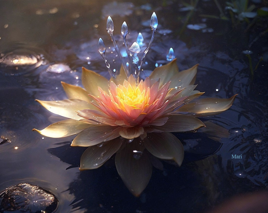  Magical water flower