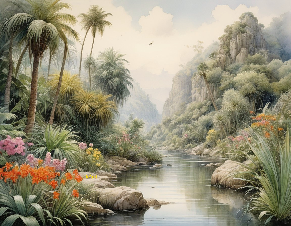 Tropical Serenity: River Oasis