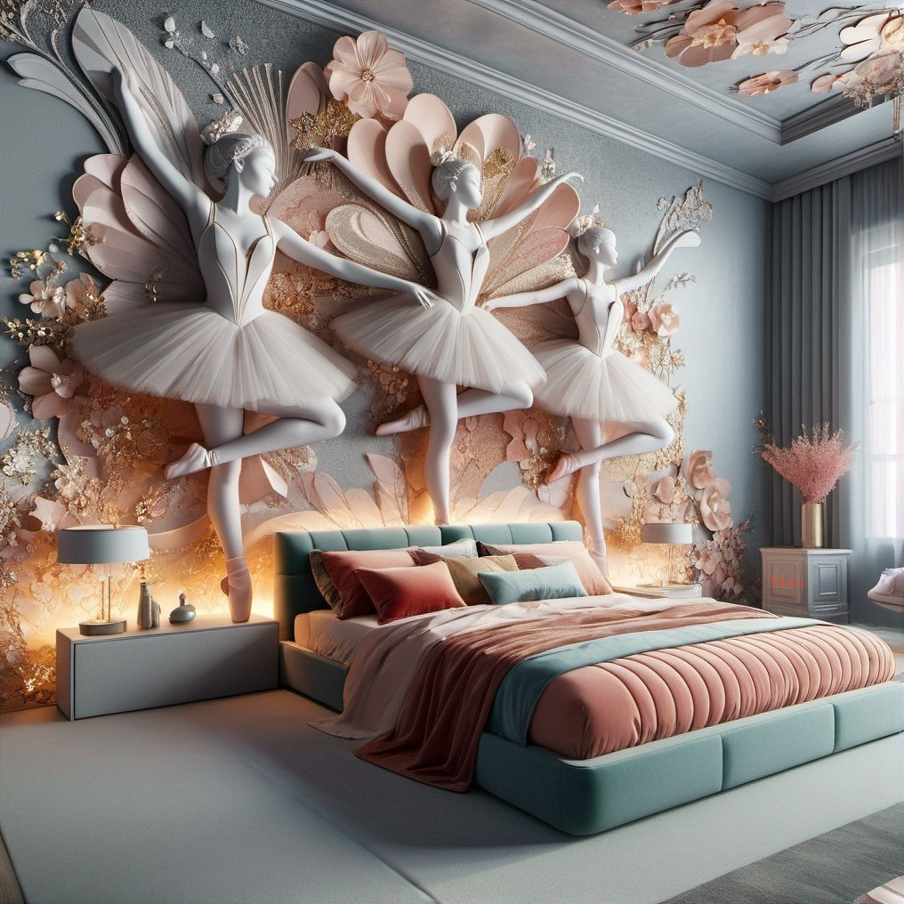 Ballet-Themed Room Design with Elegant Sculptures