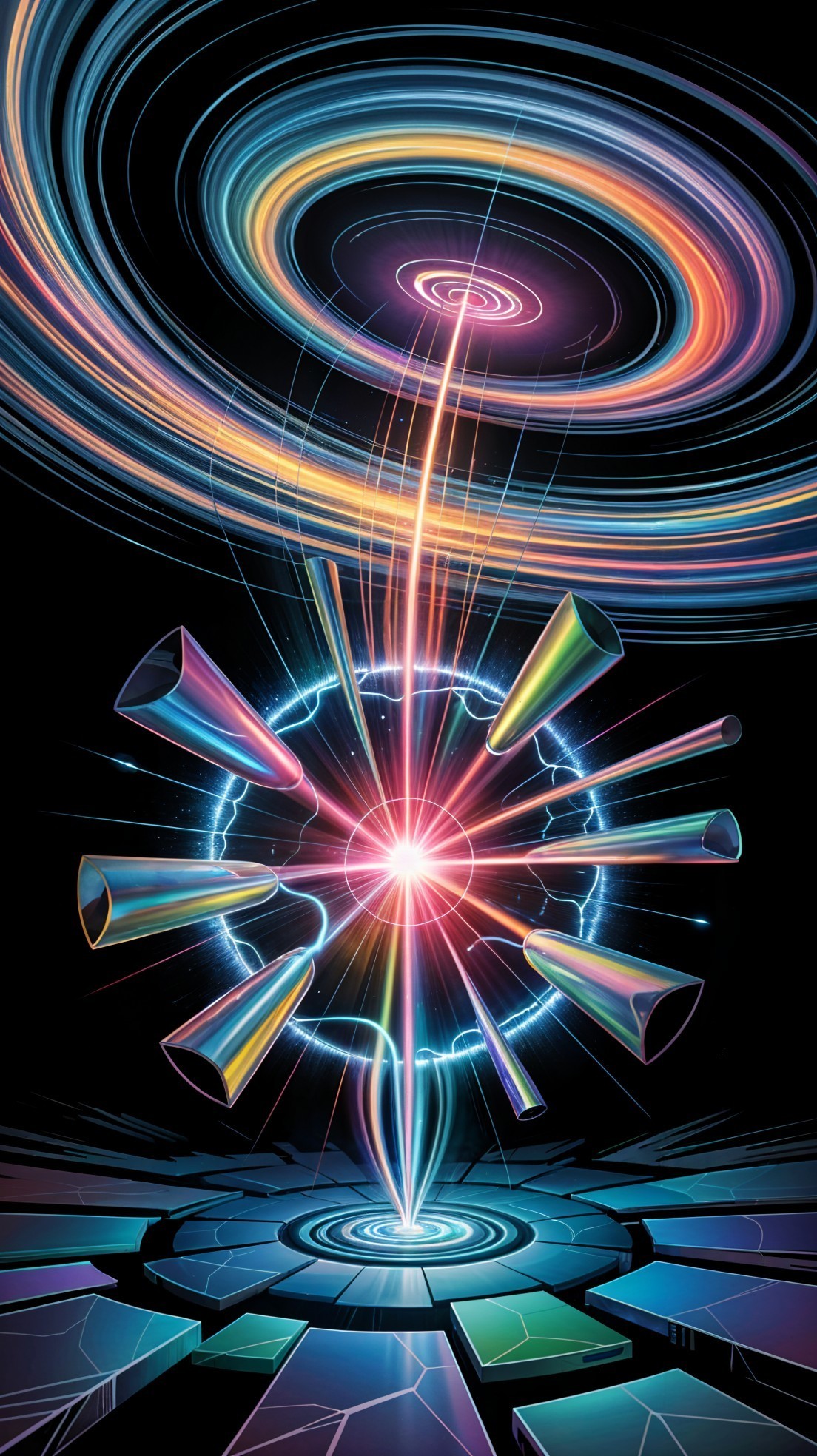 Abstract Energy and Motion with Cosmic Rings and Rays