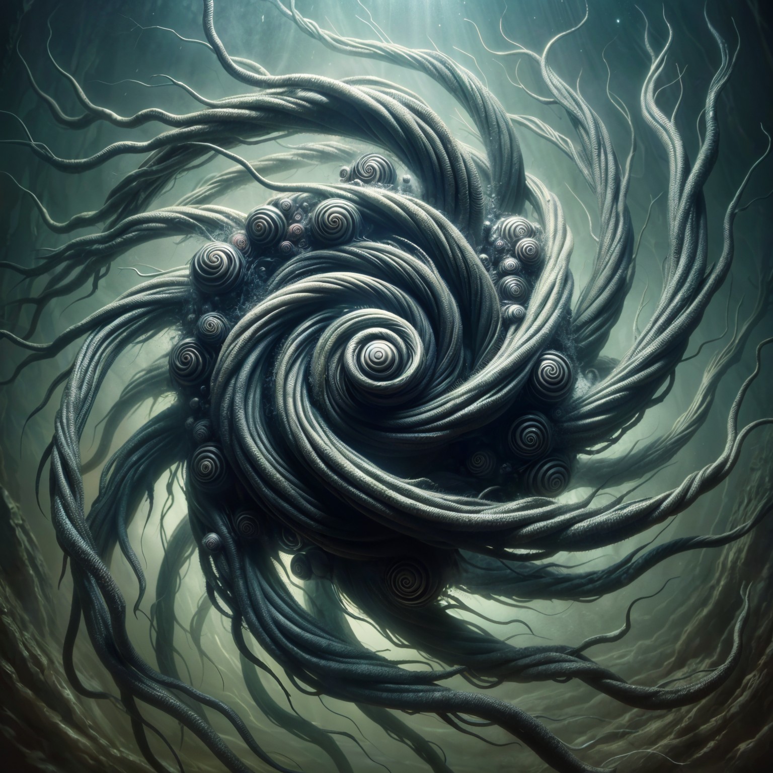 Abstract Design of Twisted Tendrils in Waterlight