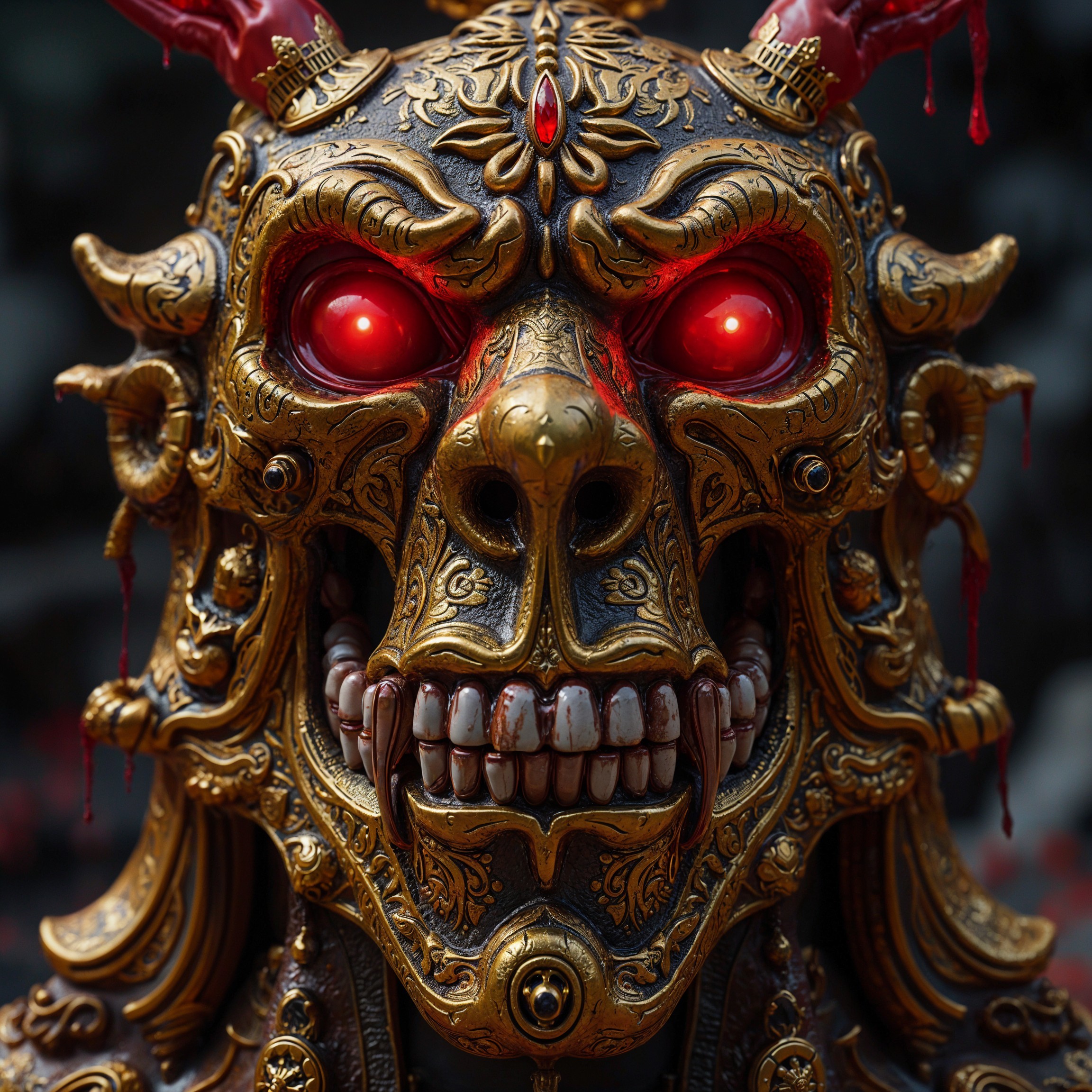 Intricately Designed Mask with Mythical Elements