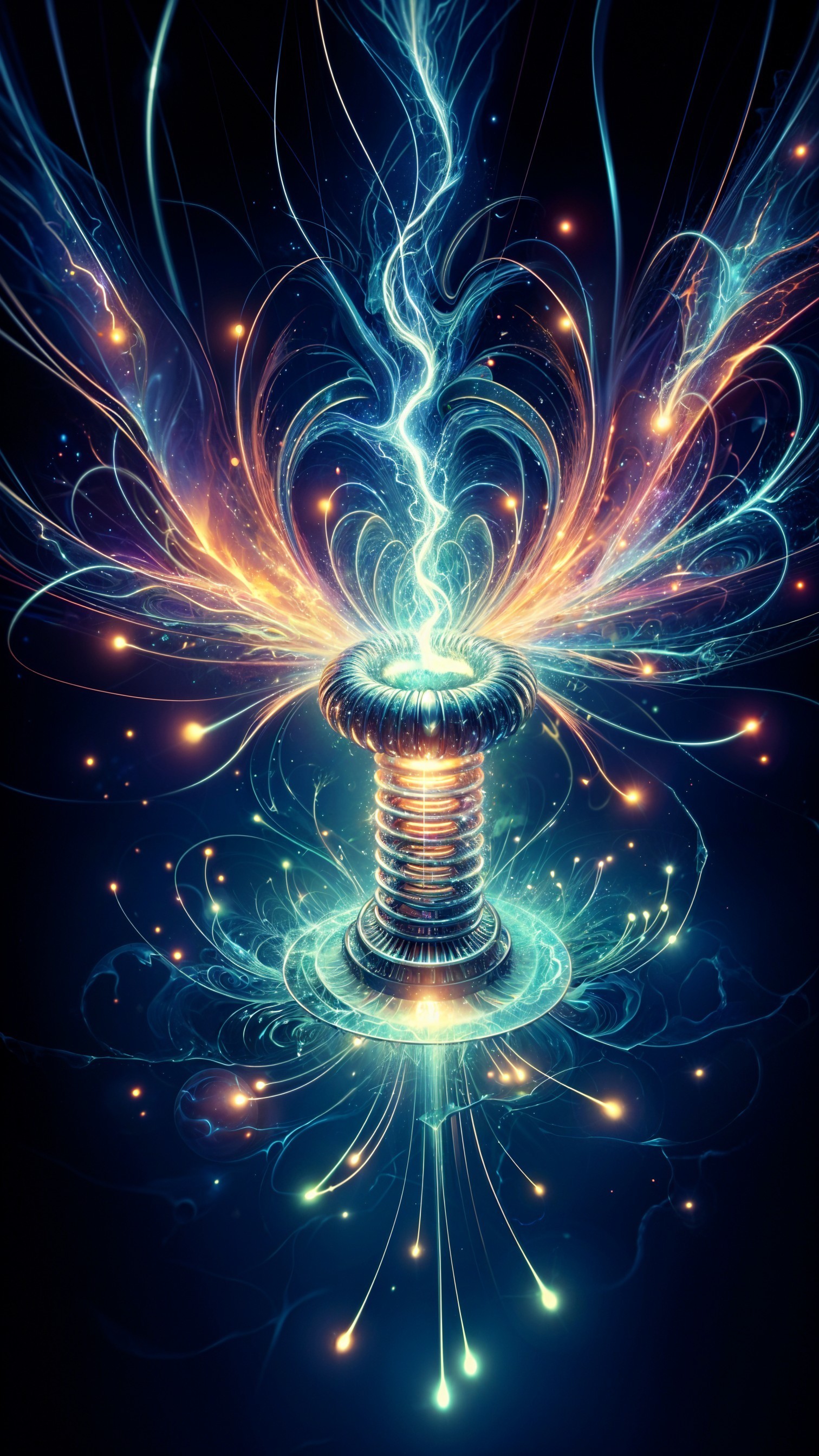 Abstract Energy Representation with Luminous Swirls