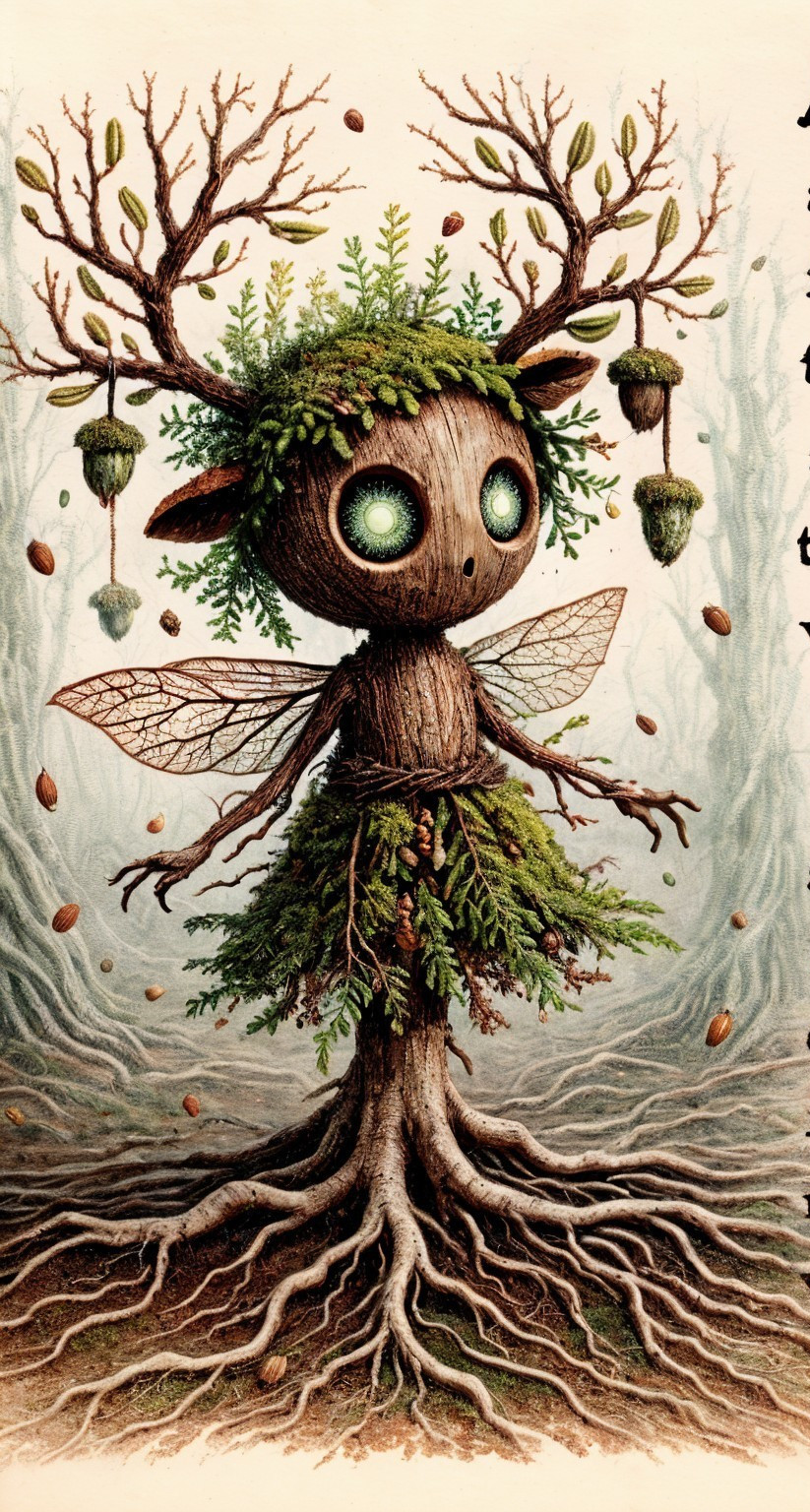 Whimsical Creature in a Mystical Forest Setting