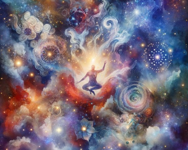 Vibrant Cosmic Scene with Nebulae and Stars