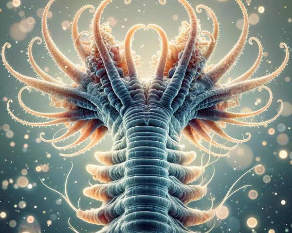 Intricate Representation of a Marine Organism with Tentacles