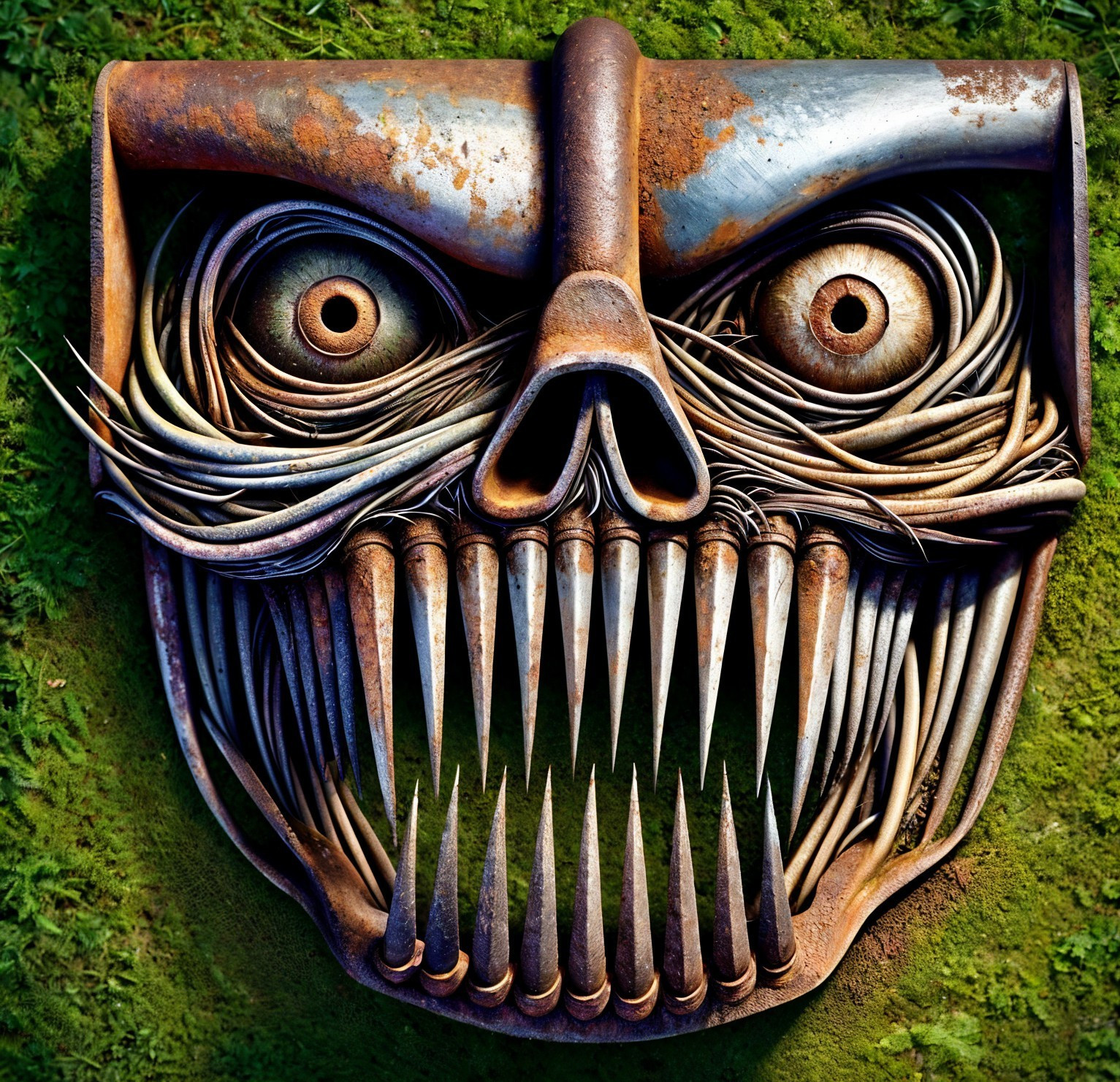 Metallic Mask with Twisted Wires and Sharp Spikes