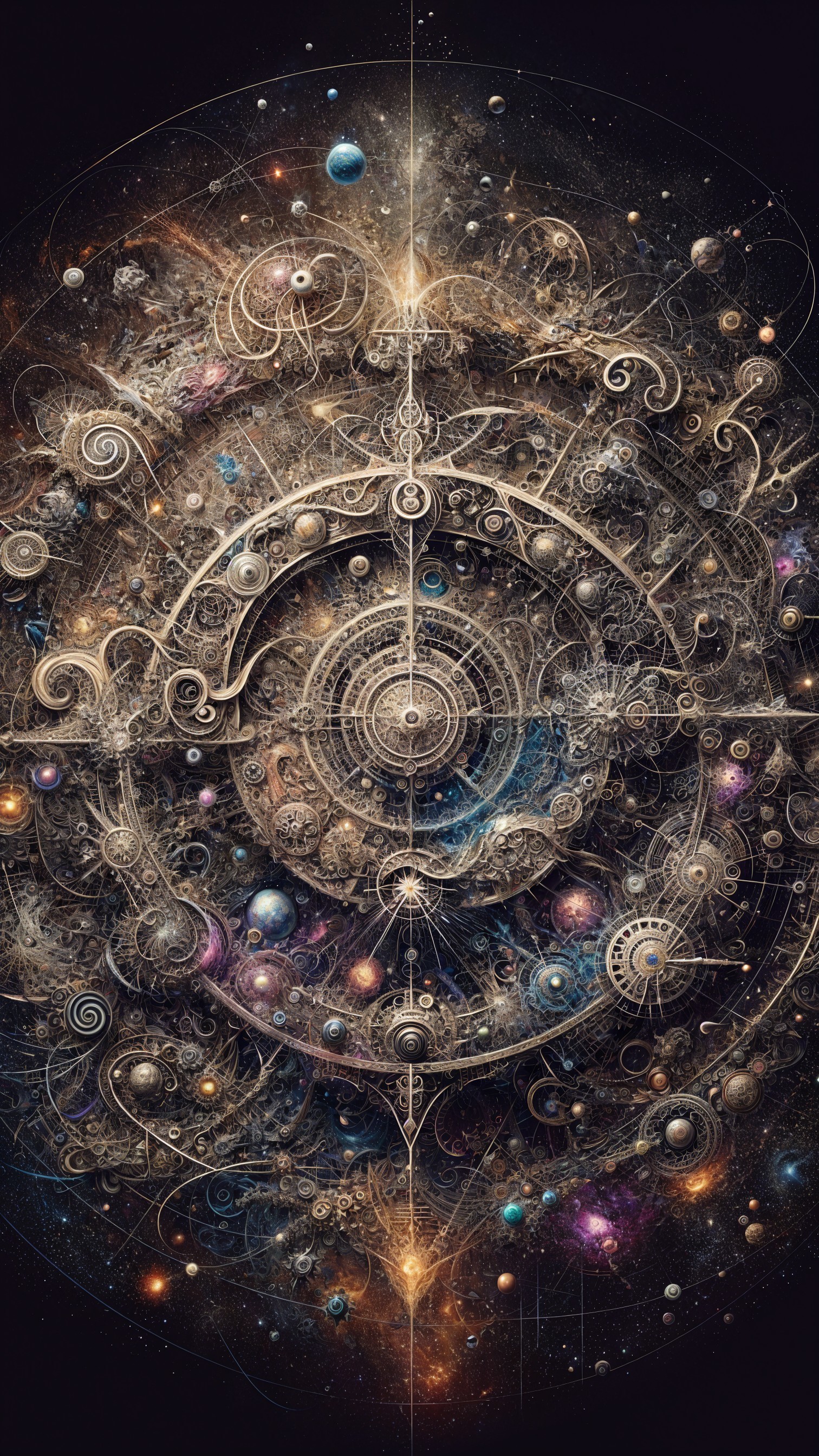Cosmic Tapestry of Galaxies and Celestial Patterns