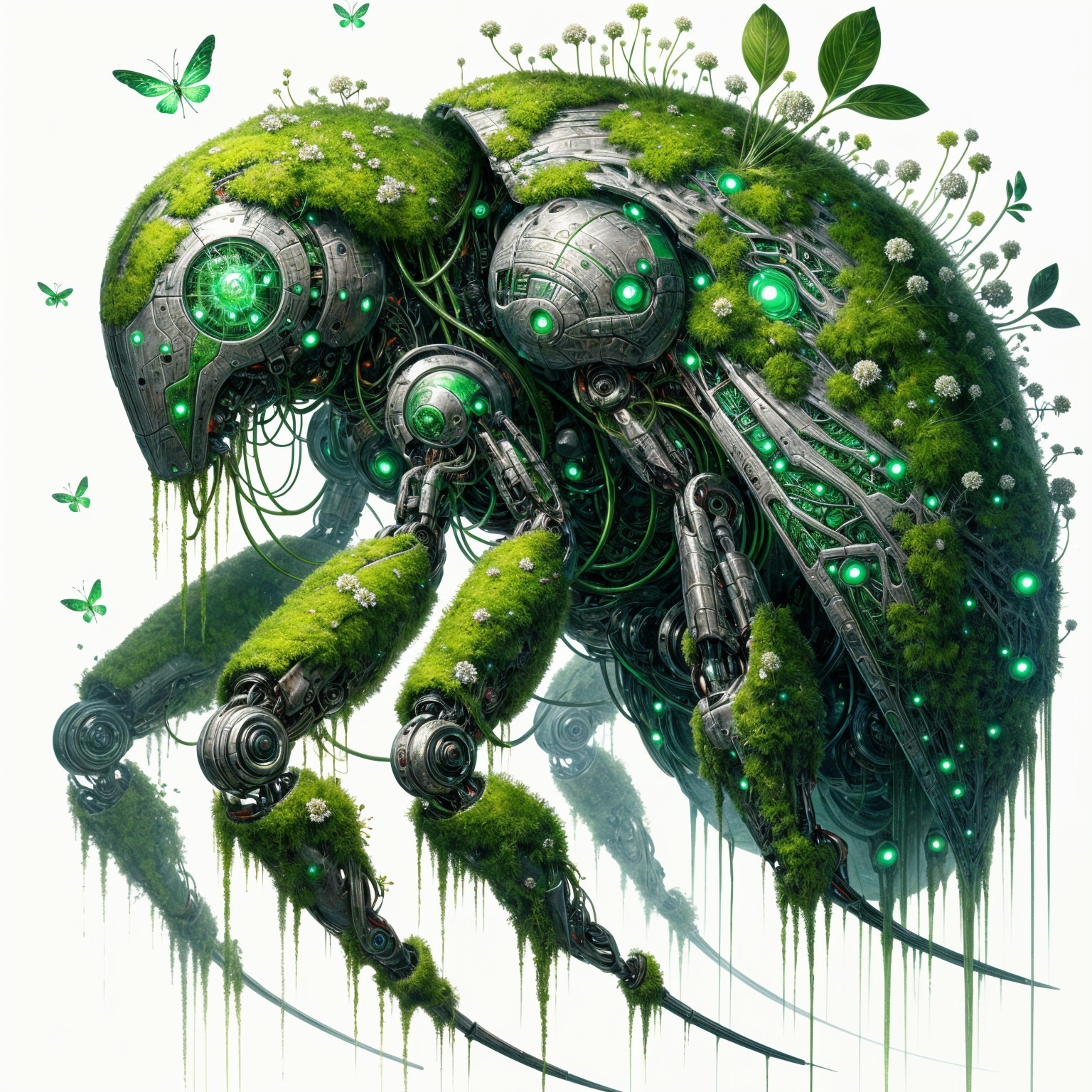 Futuristic Robotic Creature Blending Nature and Technology