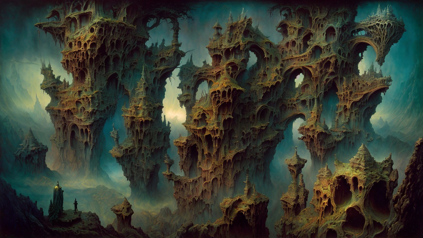 Surreal Landscape of Organic Structures and Vines