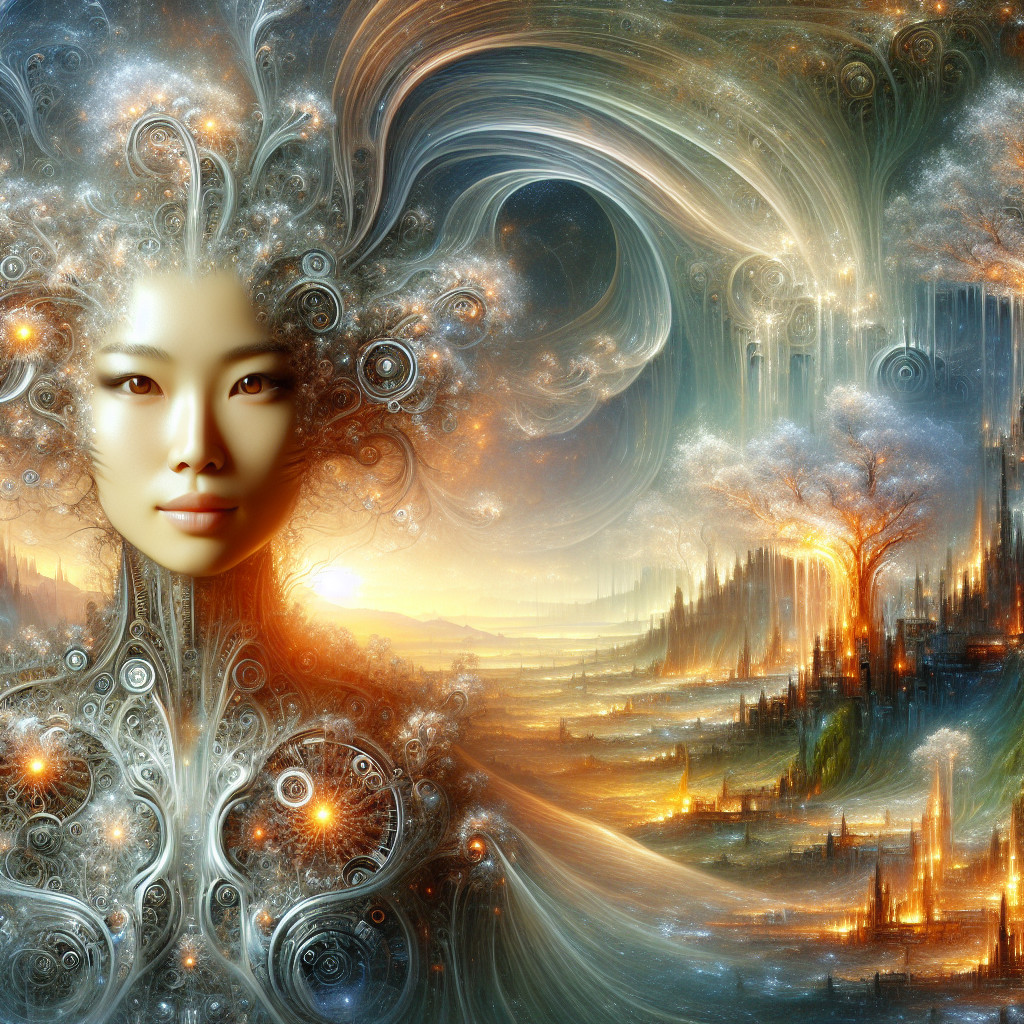 Surreal Landscape of Cosmic Patterns and Serenity