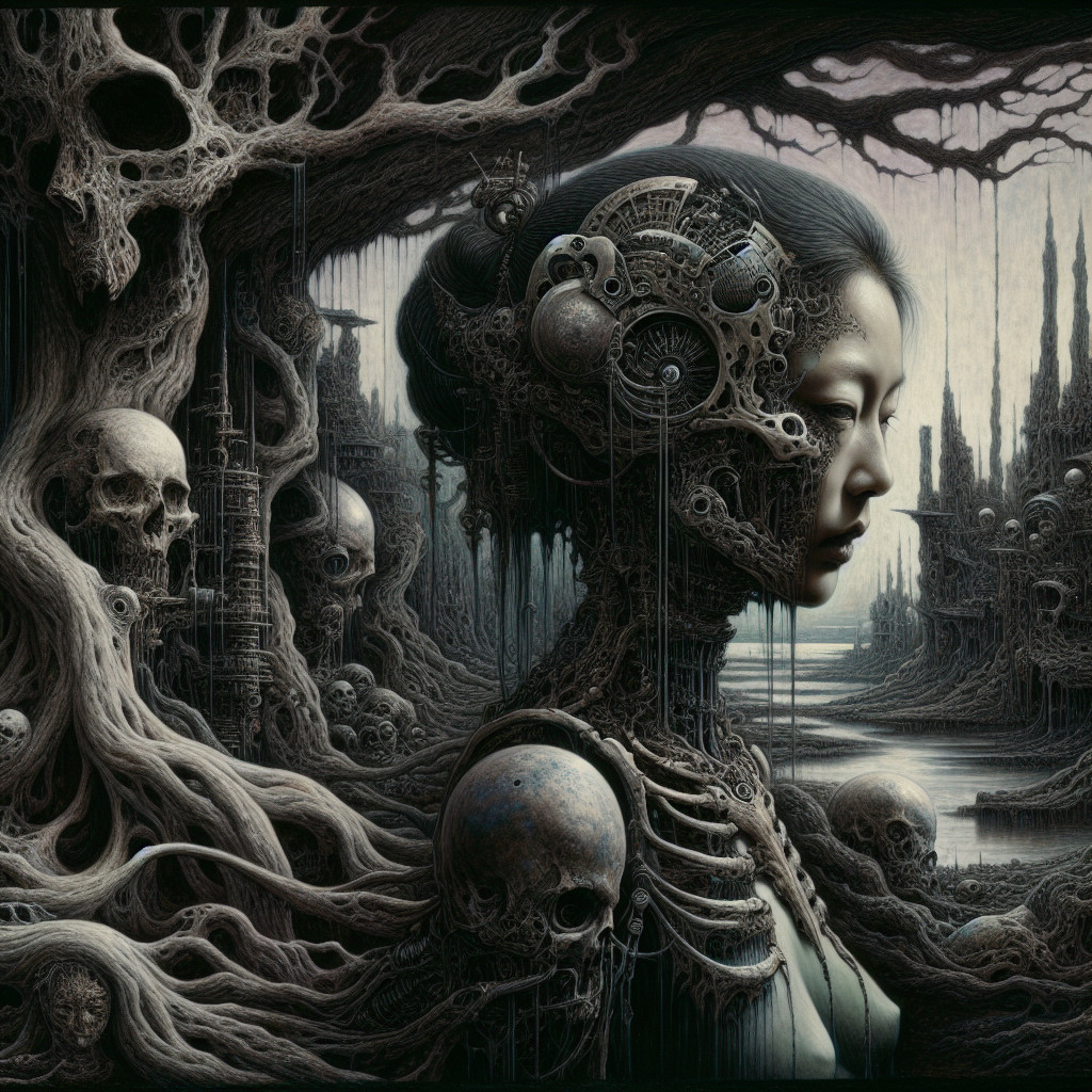 Surreal Landscape of Organic and Mechanical Elements