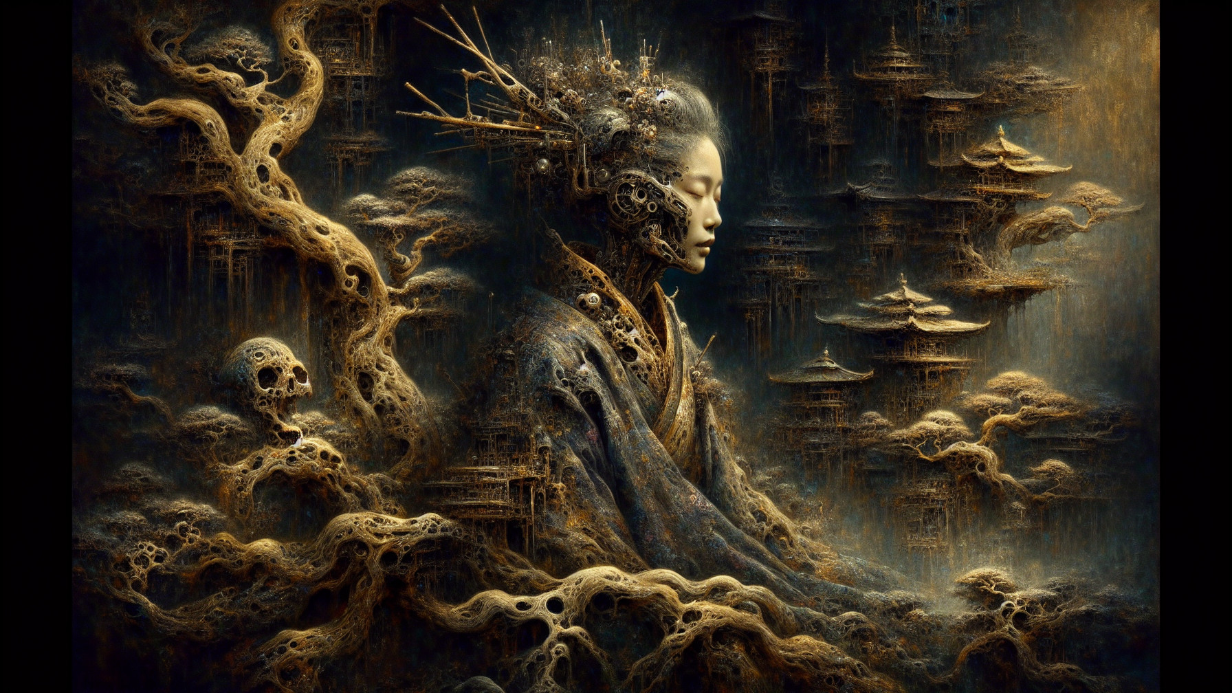 Fusion of Organic and Mechanical Elements in Art