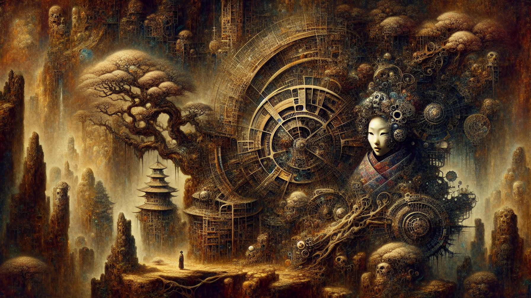 Intricate Digital Painting of a Fantastical Landscape