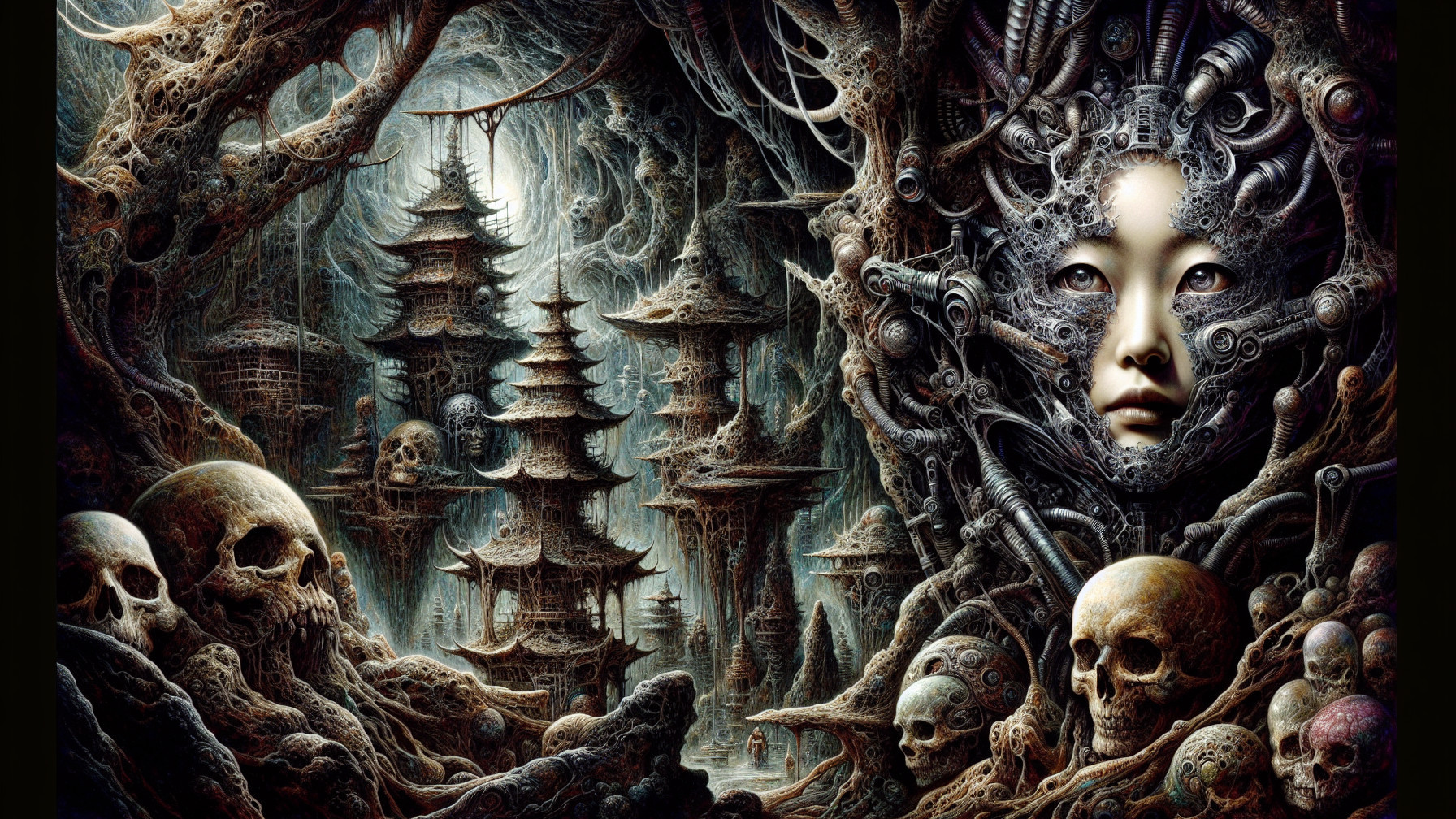 Surreal Landscape of Organic and Mechanical Elements