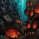 Still Life of Beer Bottles and Glass with Amber Liquid