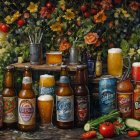 Colorful Abstract Characters in Whimsical Gathering