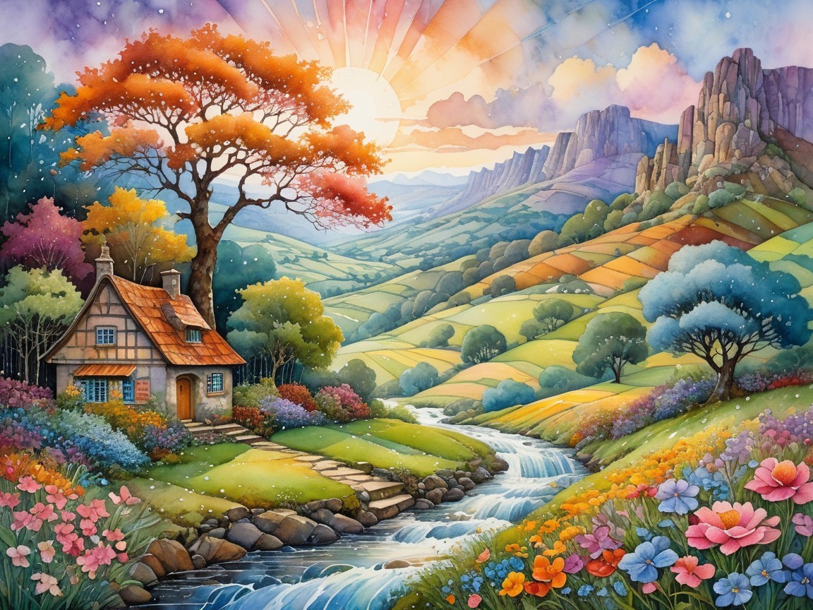 Charming Cottage in a Vibrant Natural Landscape