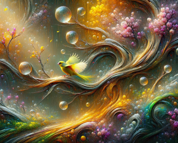 Whimsical Digital Illustration of a Colorful Scene